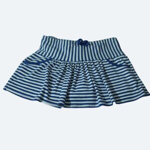 COPY - Gymboree Girl's Blue and white Striped Skirt Skort 100% cotton Size 6